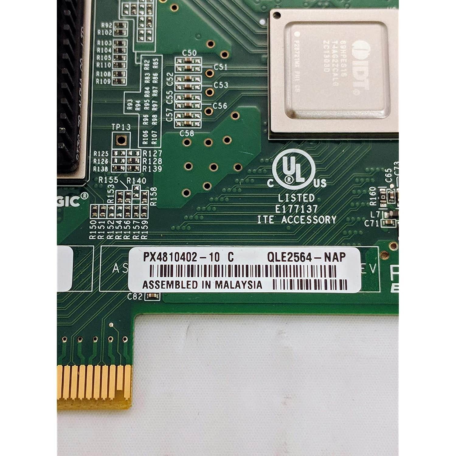 QLogic QLE2564 Fibre Channel Host Bus Adapter. 8GB Quad Port FC HBA PCIE8 LC MULTIMODE Optic FIBR-C. 4 x LC - PCI Express 2.0-8 Gbps