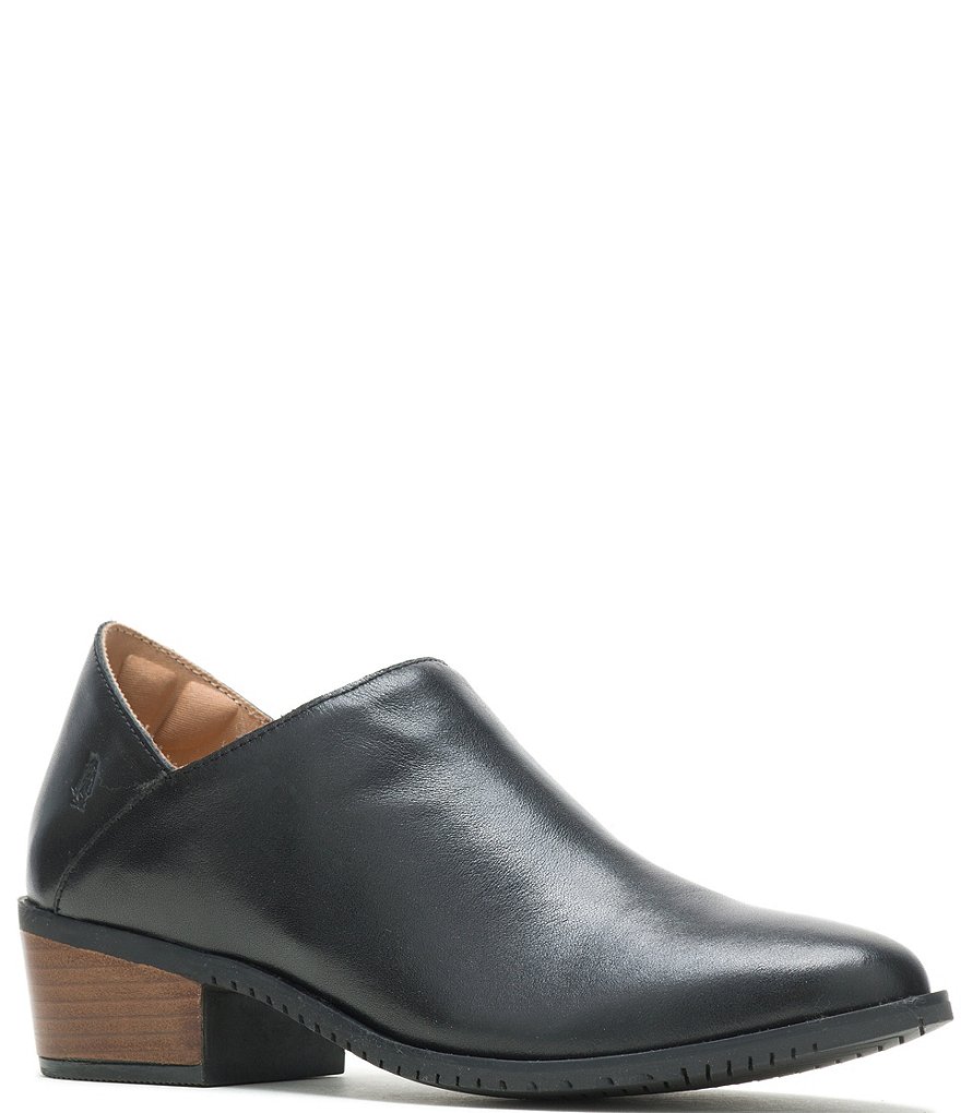 Hush Puppies Sienna Leather Block Heel Shooties