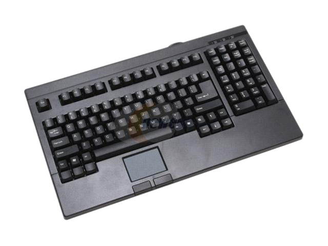 SolidTek KB-730BU Black USB Wired Mini Keyboard with TouchPad