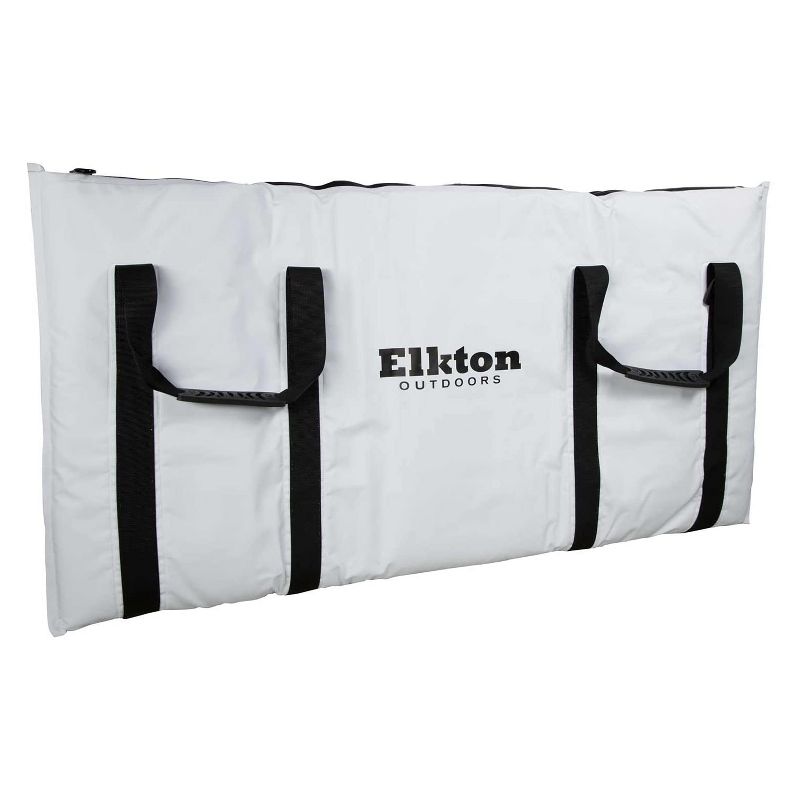 Elkton Outdoors ELK-FCB-40 40-Inch Insulated Large Portable Fish Cooler Kill Bag with 4 Handles, Removable Shoulder Strap, White