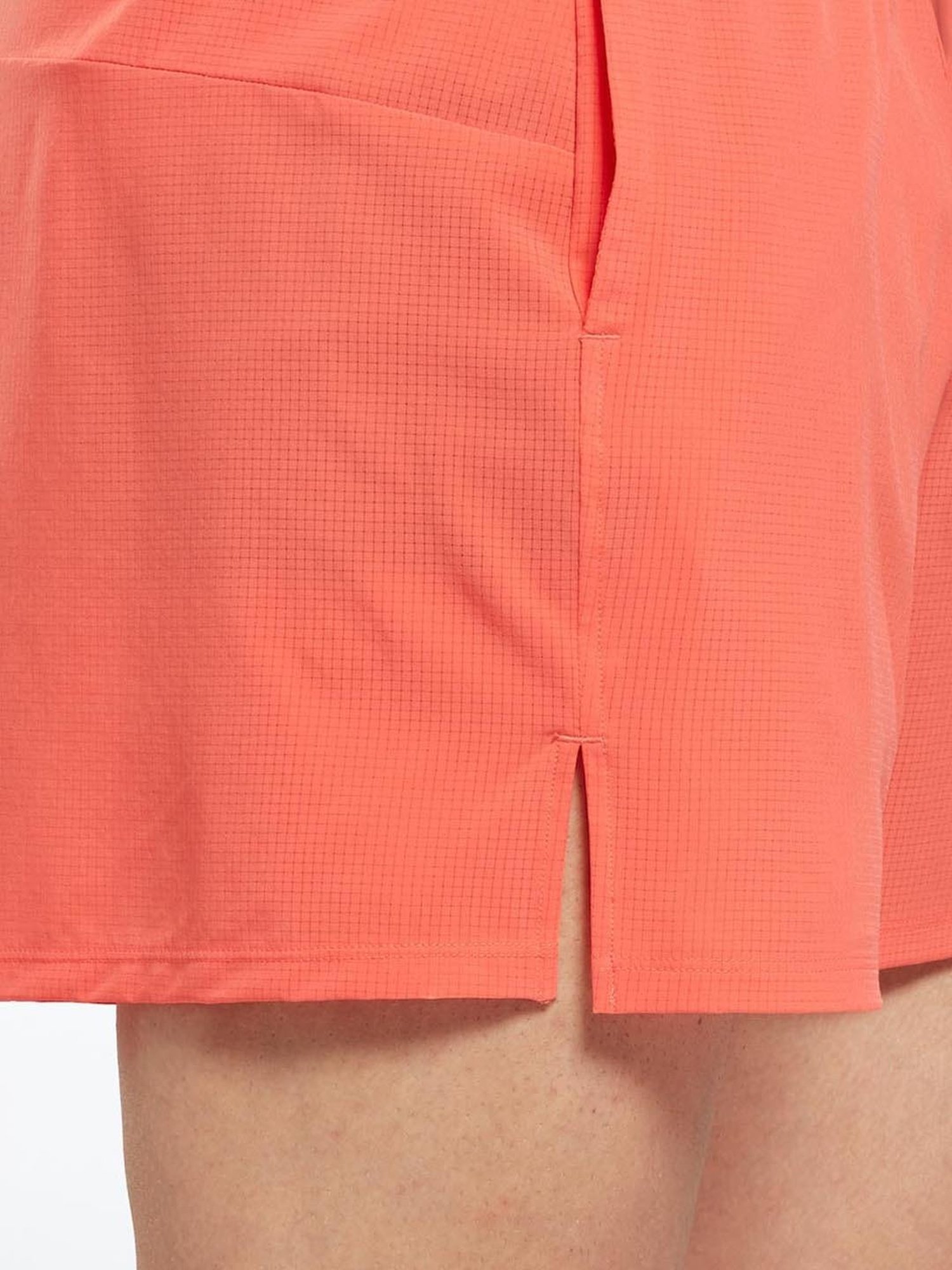 Reebok Orange Regular Fit Checks Sports Shorts