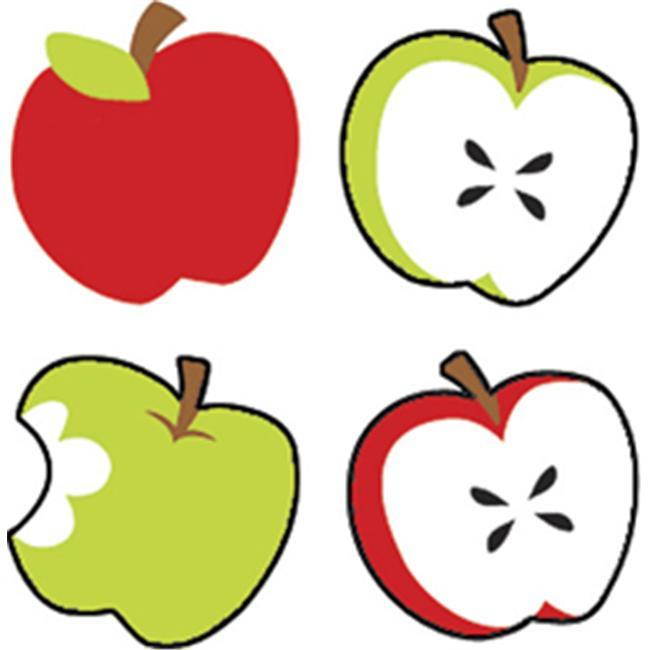 TREND ENTERPRISES INC. T-46070 SUPERSHAPES STICKERS TASTY APPLES