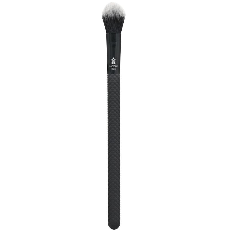 MODA Brush Pro 13pc Full Face Black Makeup Brush Set with  Wrap, Includes - Highlighter, Buffer, Shade, and Crease Brushes