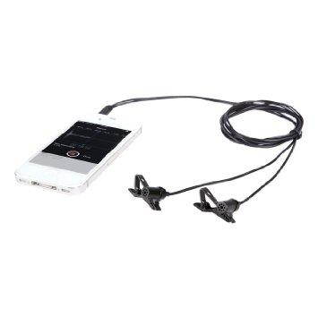 Movo PM20 Dual-Headed Lavalier Lapel Clip-on Omnidirectional Condenser Microphone (for Dual Mono or Stereo Recording) for Apple iPhone, iPad, iPod Touch, Android and Windows Smartphones