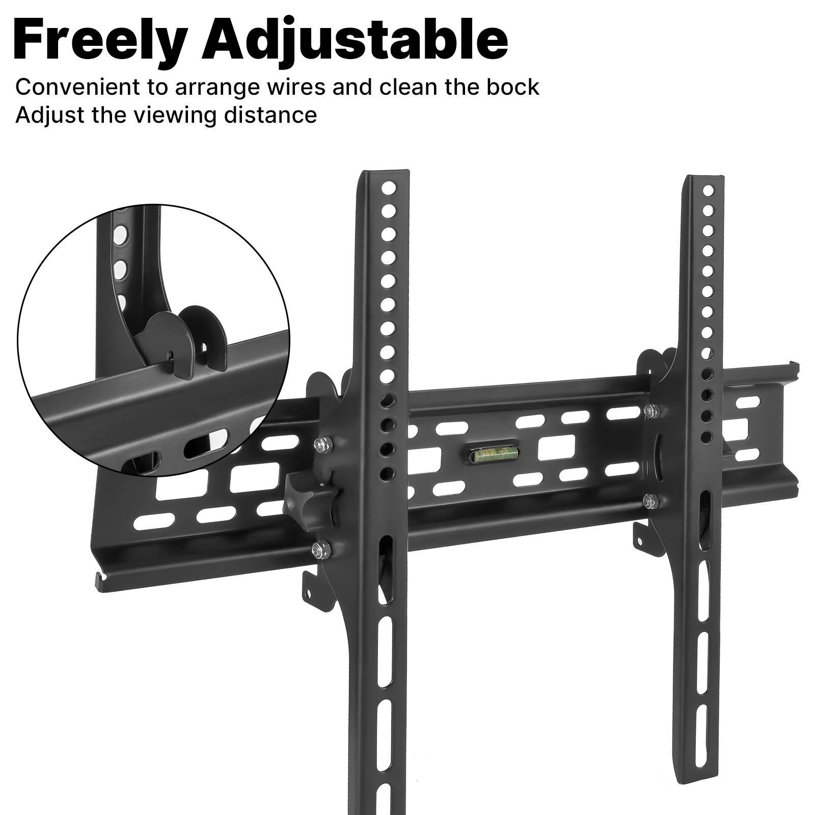 Longham Wall Mount Bracket Universal Table Desk Pedestal TV Stand Screen Monitor Riser for LCD LED 14"-55"