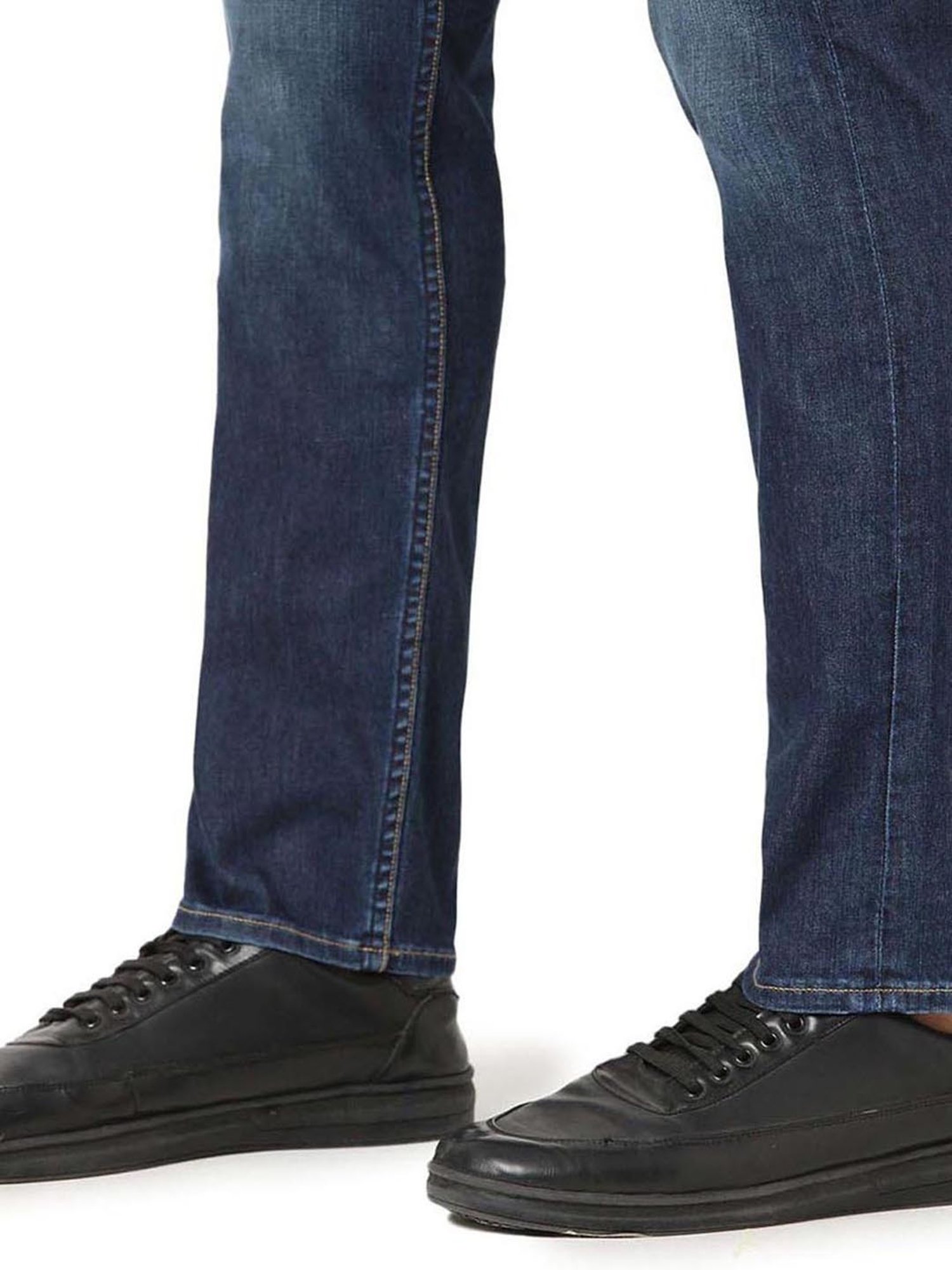 Calvin Klein Jeans Slim Dark Blue Hanger Loop Lightly Washed Mid Rise Jeans