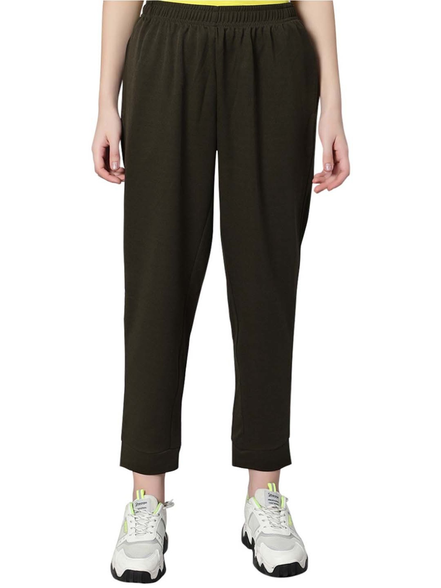 Omtex Green Mid Rise Sports Track Pants