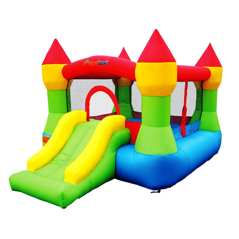 Costway Inflatable Water Slide Crab Dual Slide Bounce House Splash Pool W/ 950W Blower