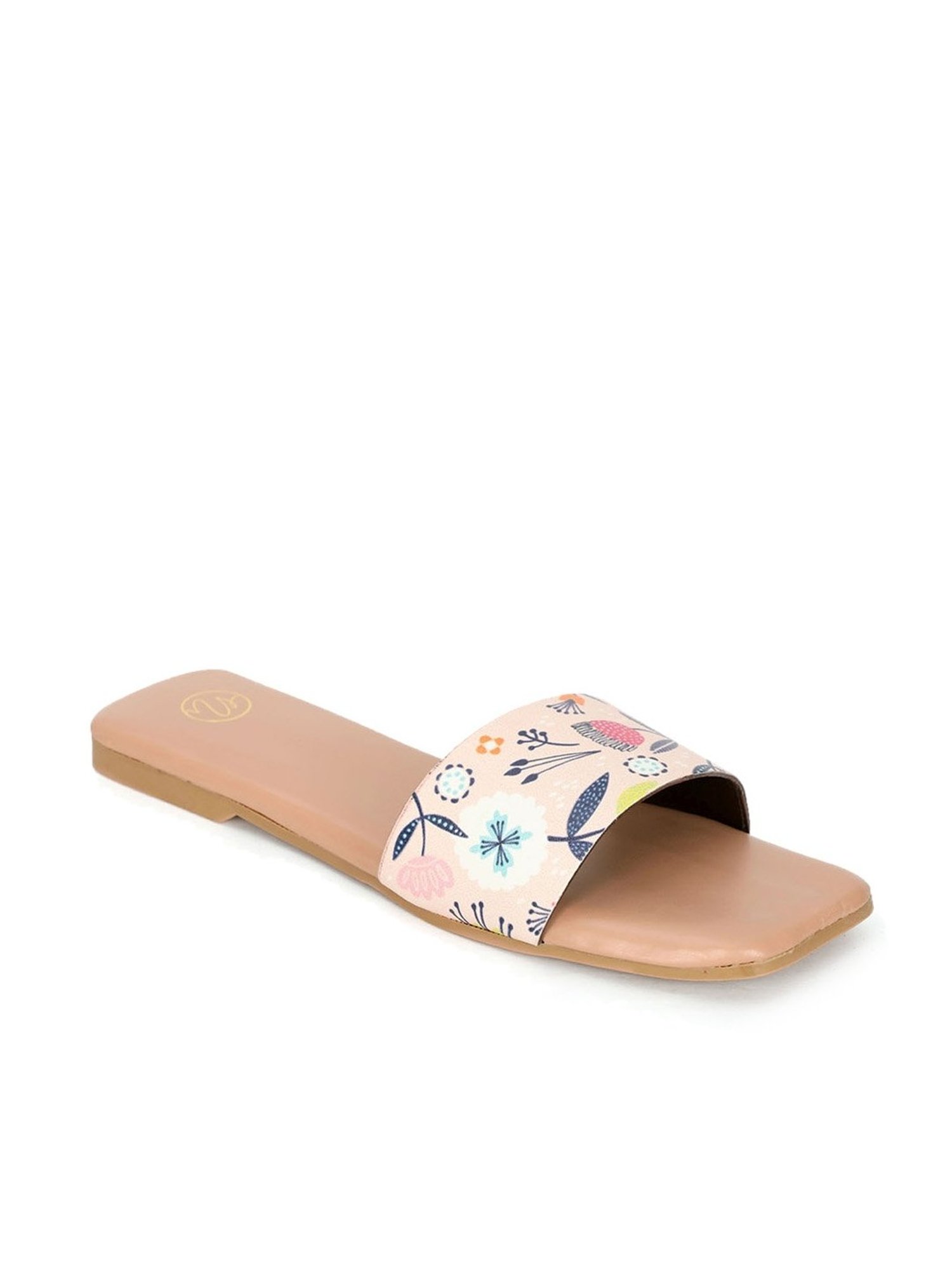 NR by Nidhi Rathi Women's Peach Casual Sandals