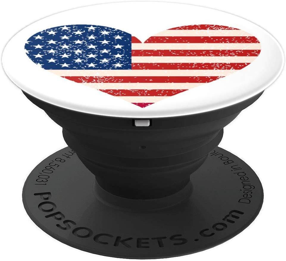 4th Of July Heart American Flag Red White Blue