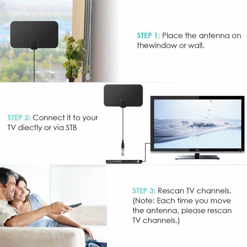 HDTV Antenna 50 Mile Range - Digital Satellite TV Receiver