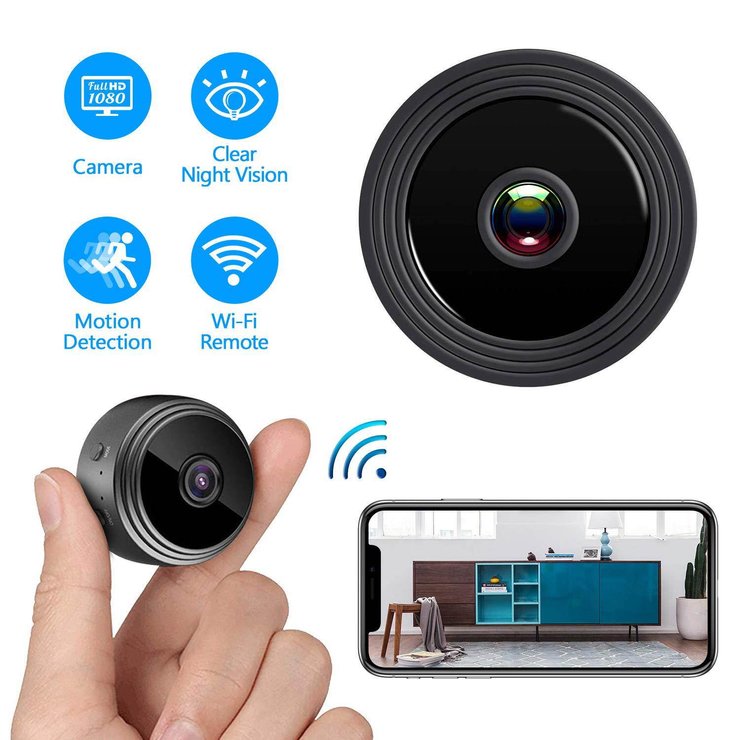 A9 webcam, mini hidden camera, wireless Wifi IP home security DVR night vision, portable HD 1080P wide-angle night vision smart home WIFI wireless camera