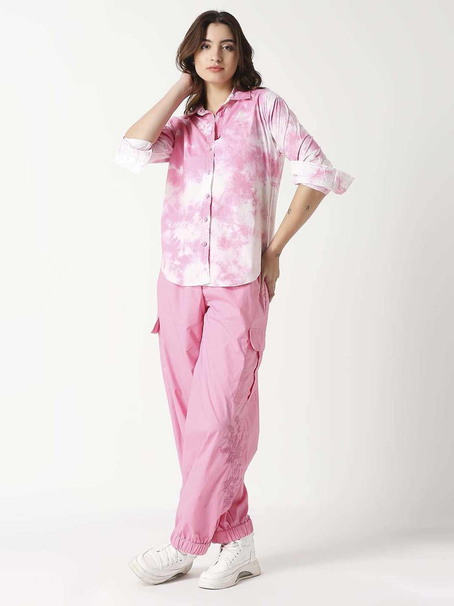 Remanika Pink Cotton Tie & Dye Shirt