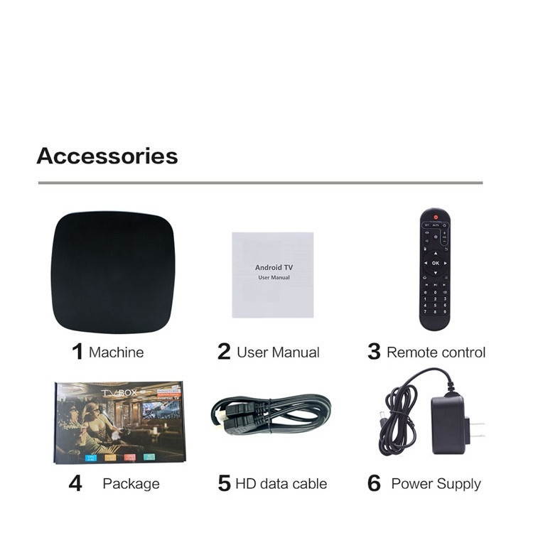 V9 4K Network Smart TV BOX Android 7.1 Media Player, Amlogic S905 L2 Quad-Core 1.5GHz, Bluetooth,