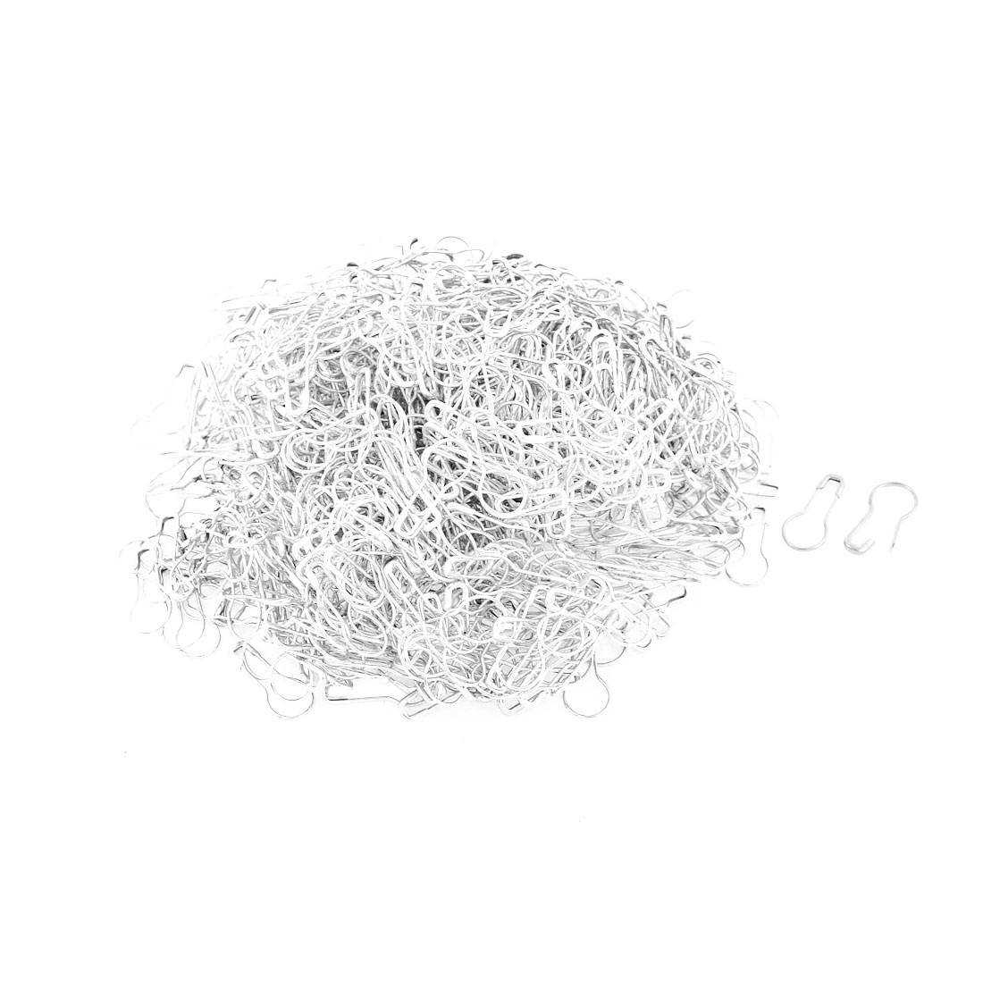 Unique Bargains 1000 Pcs Calabash Shape Silver Tone Metal Safety Pins Office Home
