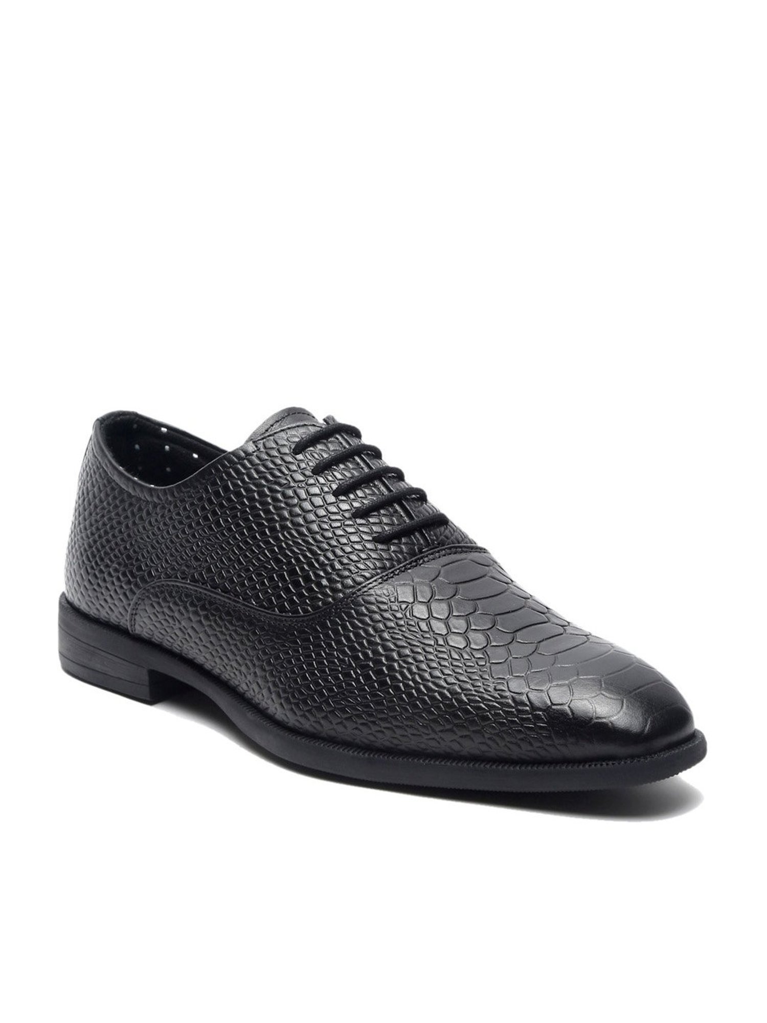 Teakwood Leathers Men's Black Oxford Shoes
