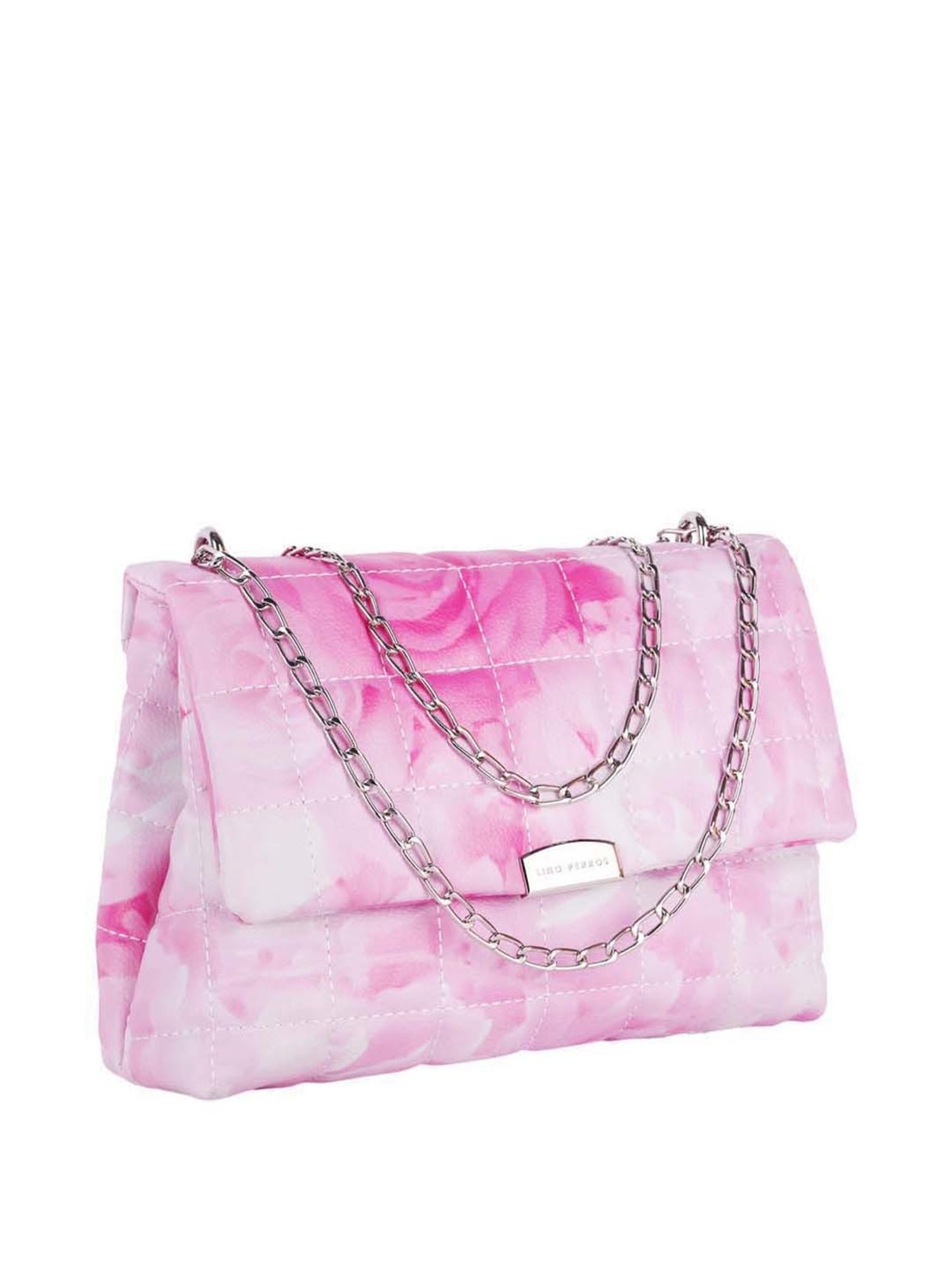 Lino Perros Pink Quilted Medium Sling Handbag