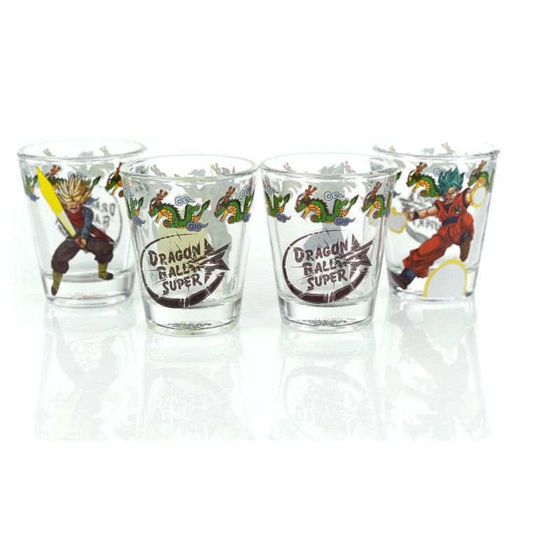 Just Funky Dragon Ball Super Official 2oz Character Shot Glasses Set of 4