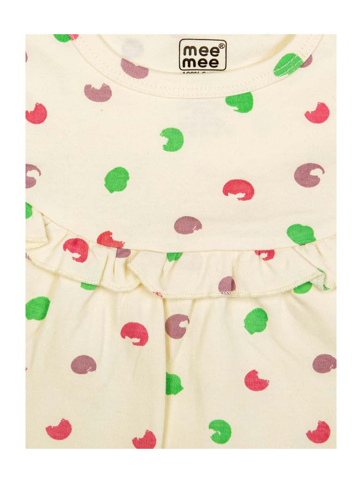 Mee Mee Kids Multicolor Cotton Printed Dresses - Pack of 2