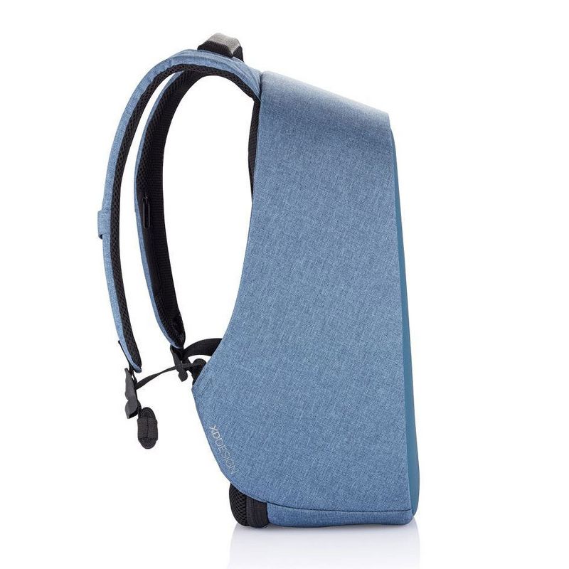 XD Design Bobby Hero Small Anti Theft Travel Eco Friendly Laptop Backpack with USB Port, RFID Protected Pockets, and Hidden Zippers, Light Blue