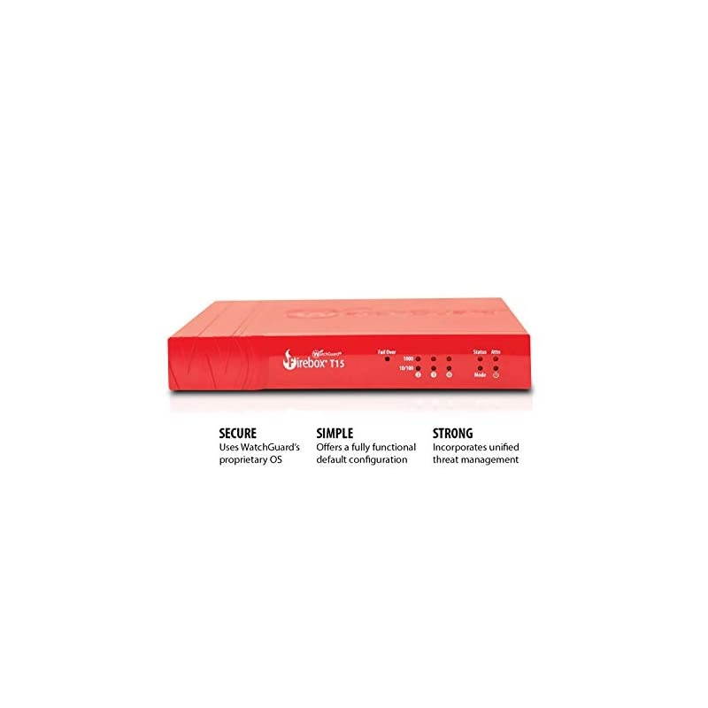 Firebox T15 Network Security Firewall with 1YR Basic Security Suite for Home and Small Businesses (WGT15031-WW)