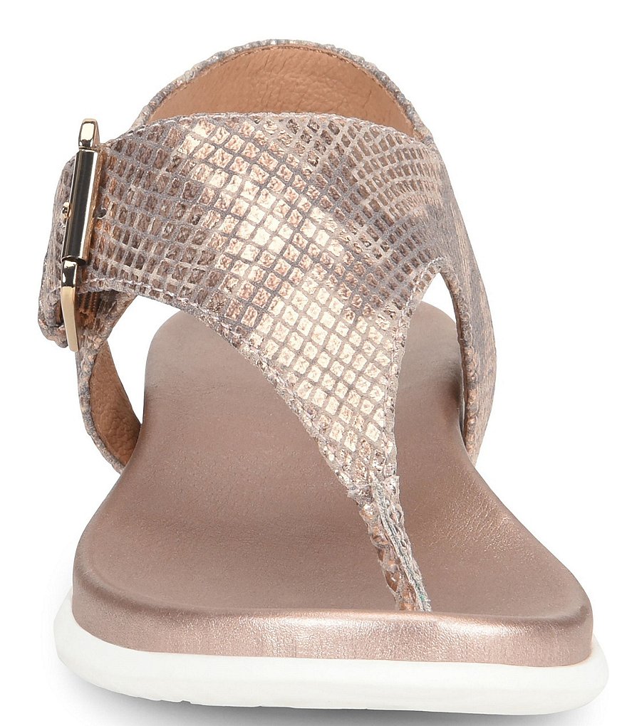 Sofft Farlyn Metallic Leather T-Strap Sandals