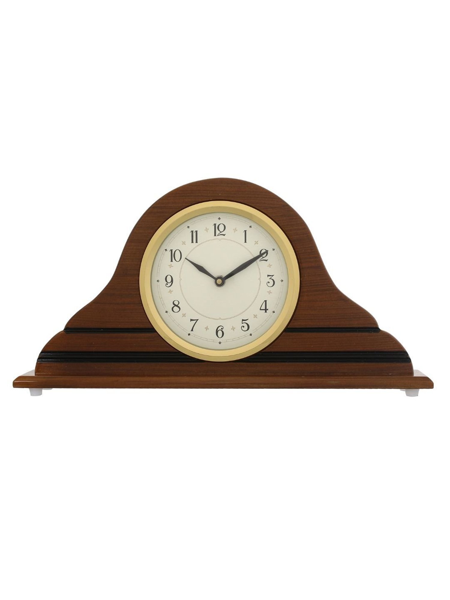 CHRONIKLE Horizontal Brown Wood Table or Desk Clock