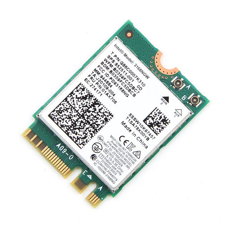 Weastlinks Dual band Wireless Wlan For Intel 3168 AC 3168NGW NGFF M.2 802.11ac Wifi Bluetooth 4.2 Card 2.4G/5Ghz Network Wi-Fi Adapter