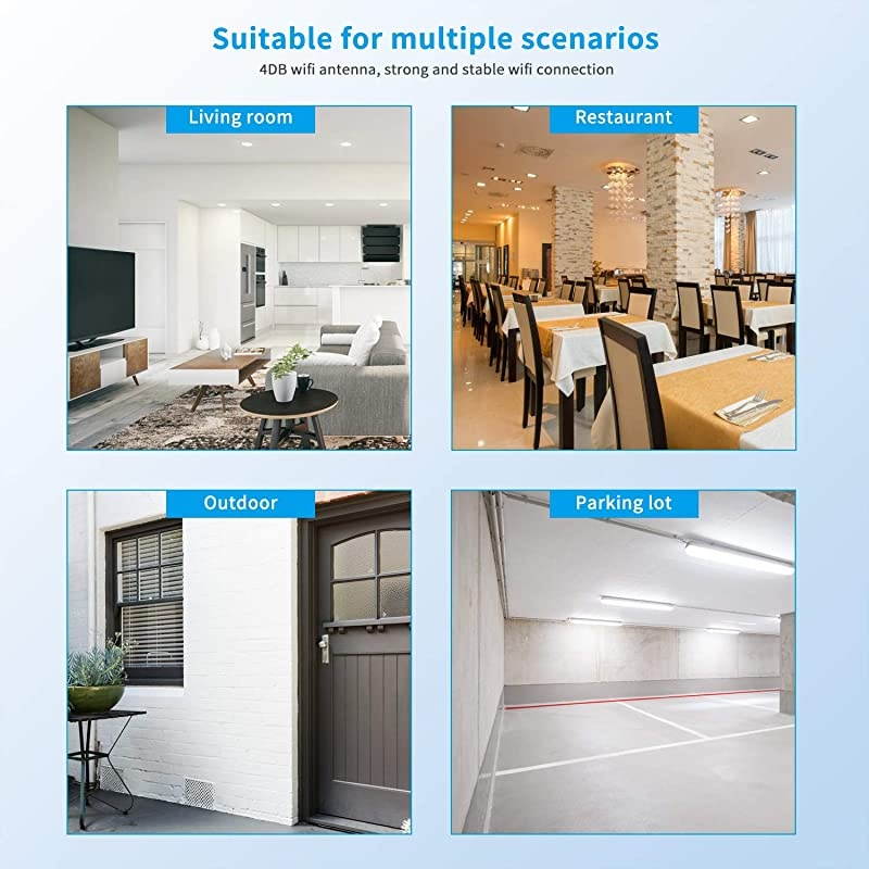 Powered Outdoor Security Camera Wireless Home Security Camera WiFi Camera Surveillance Camera 10400mAh Rechargeable Solar Power 1080P Night Vision Waterproof PIR Motion Detection 2Way Audio