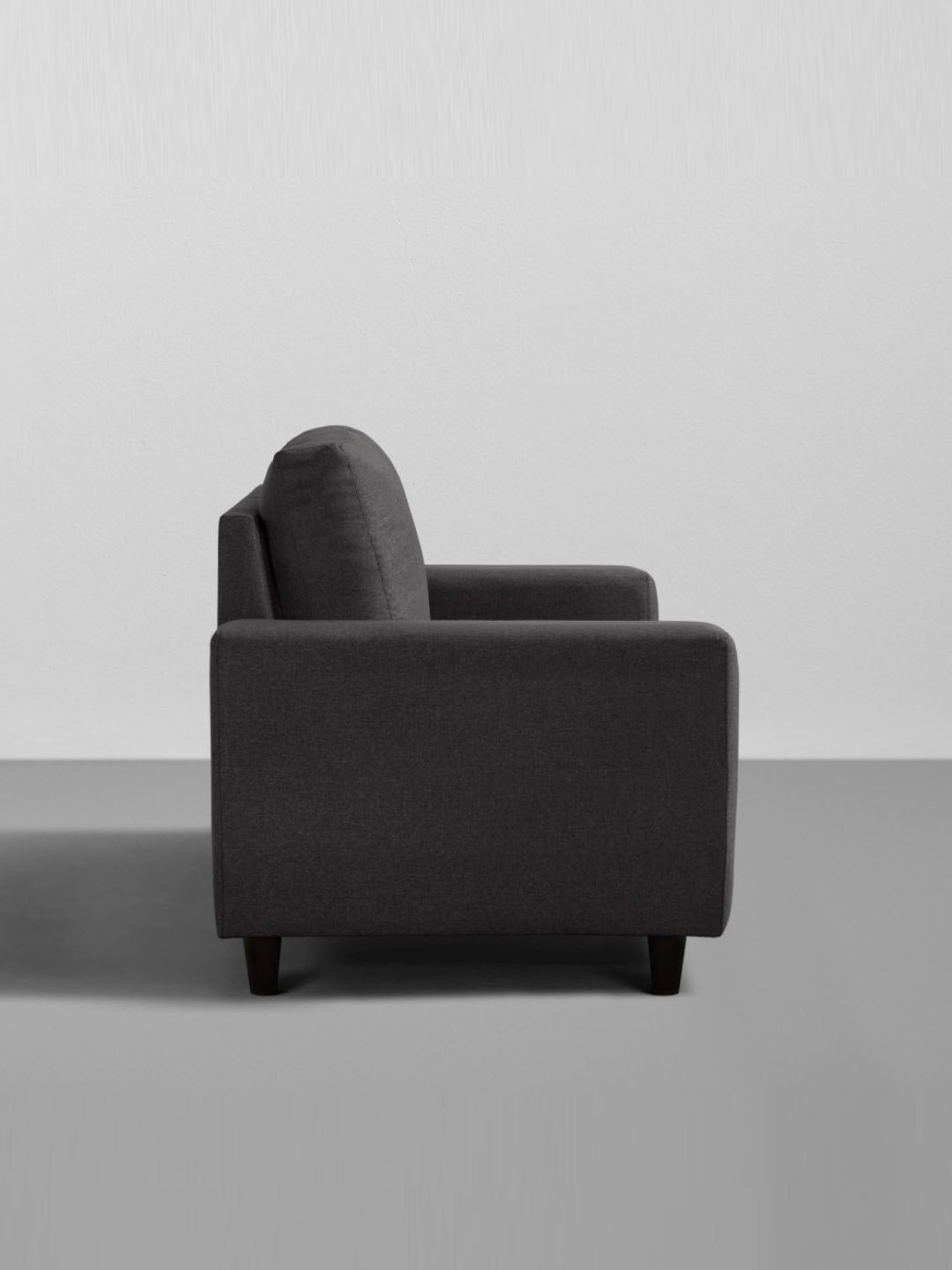 Durian Berry Black Premium Leatherette 2 Seater Sofa