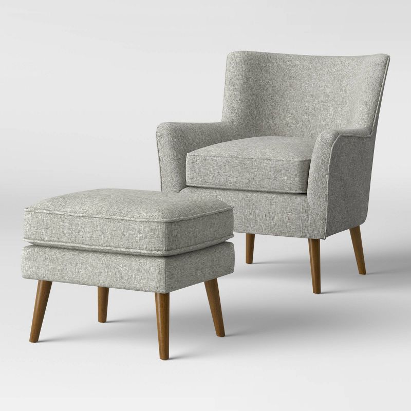 Englund Chair and Ottoman Gray - Project 62™