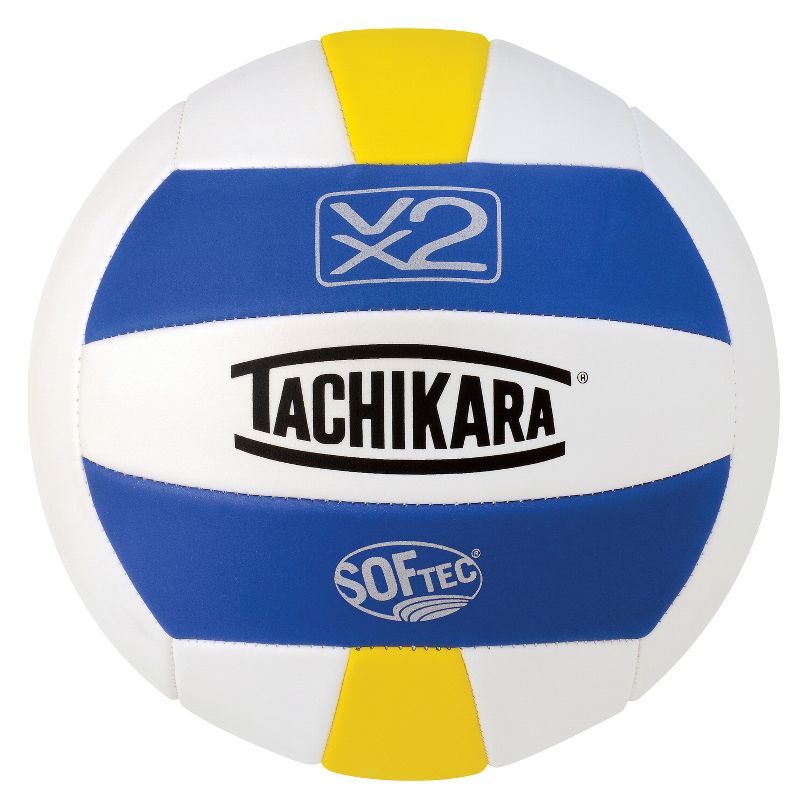 Tachikara SofTec VX2 Volleyball, Royal - White - Yellow
