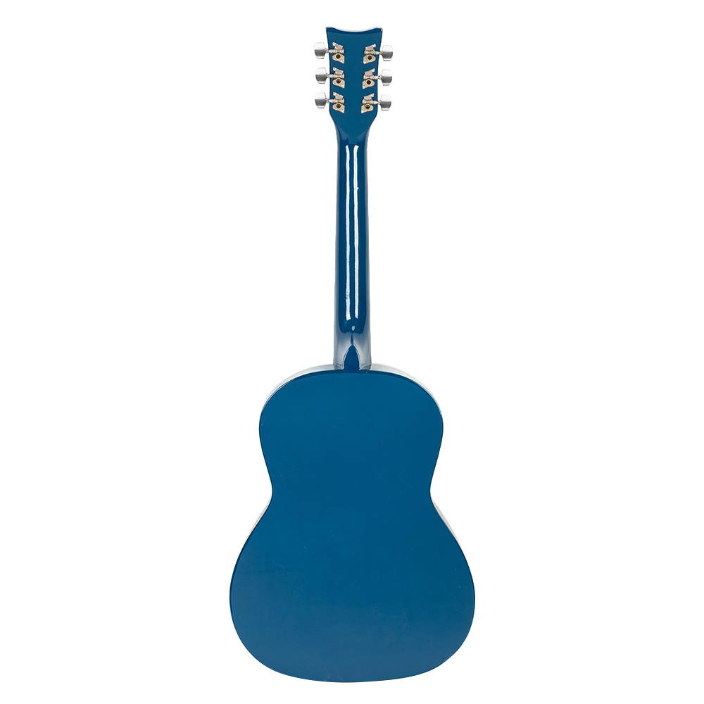 38 inch Folk Guitar with Bag & Board &Belt & Liquid Crystal Tuner & Strings Set Blue