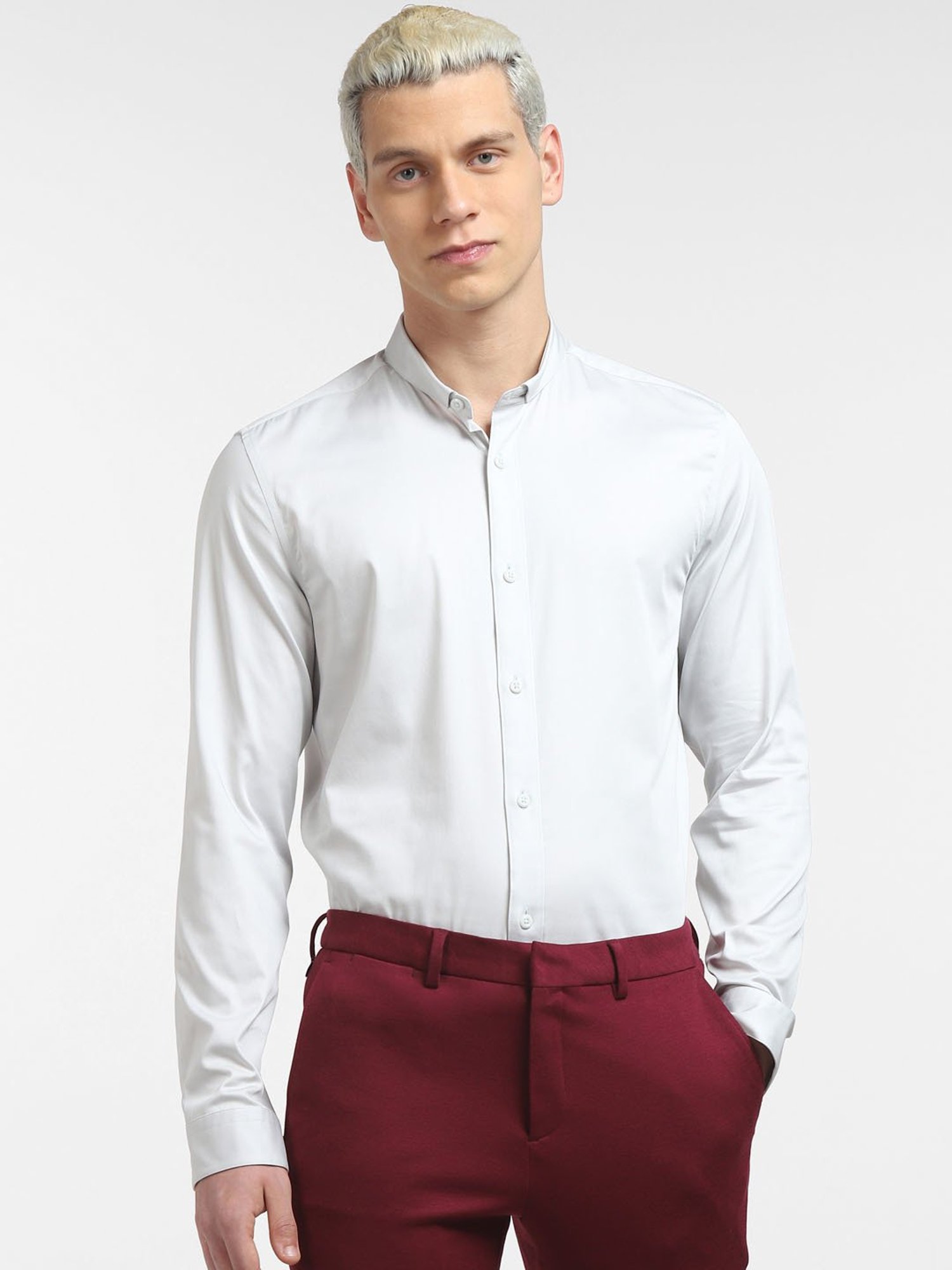 Jack & Jones Light Grey Slim Fit Shirt