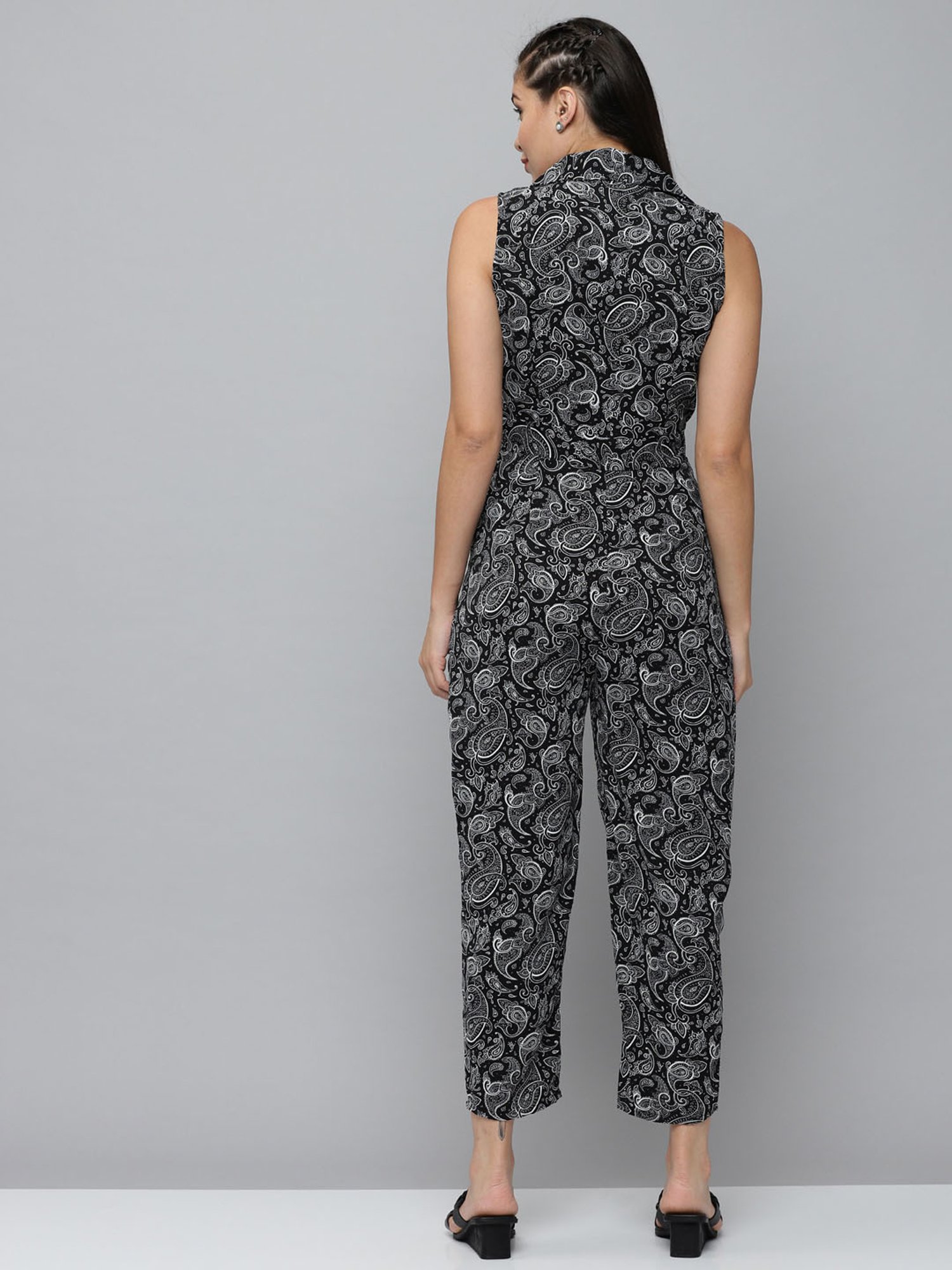 SHOWOFF Black Printed Jumpsuit