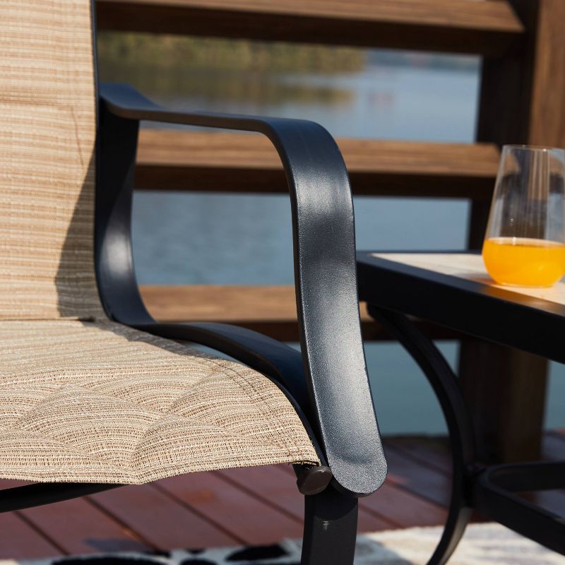 3pc Steel Patio Seating Sets Cream - Lokatse