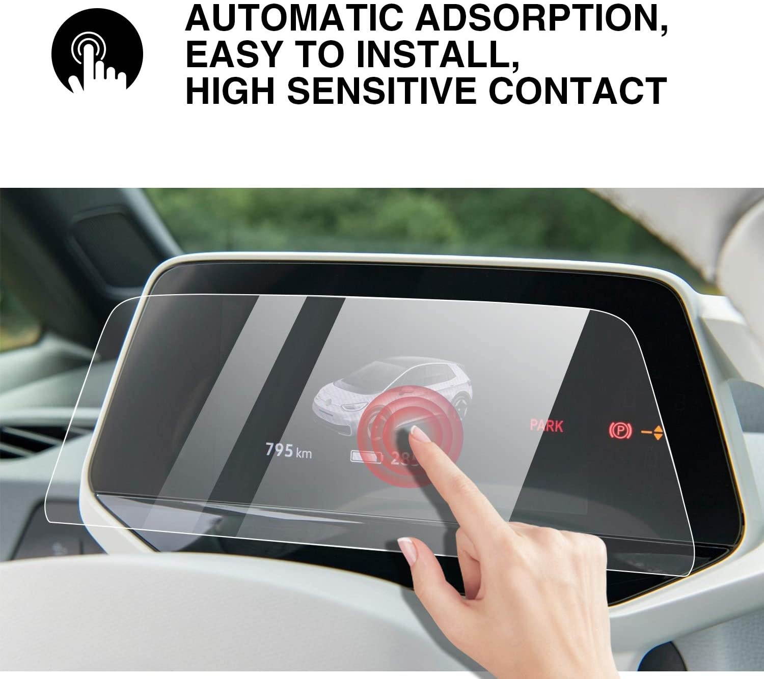 YEE PIN Screen Protector for 2020 ID.3 ID.4 5.3 Inch Navigation Dashboard Touch Screen Premium Tempered Glass Screen Protector