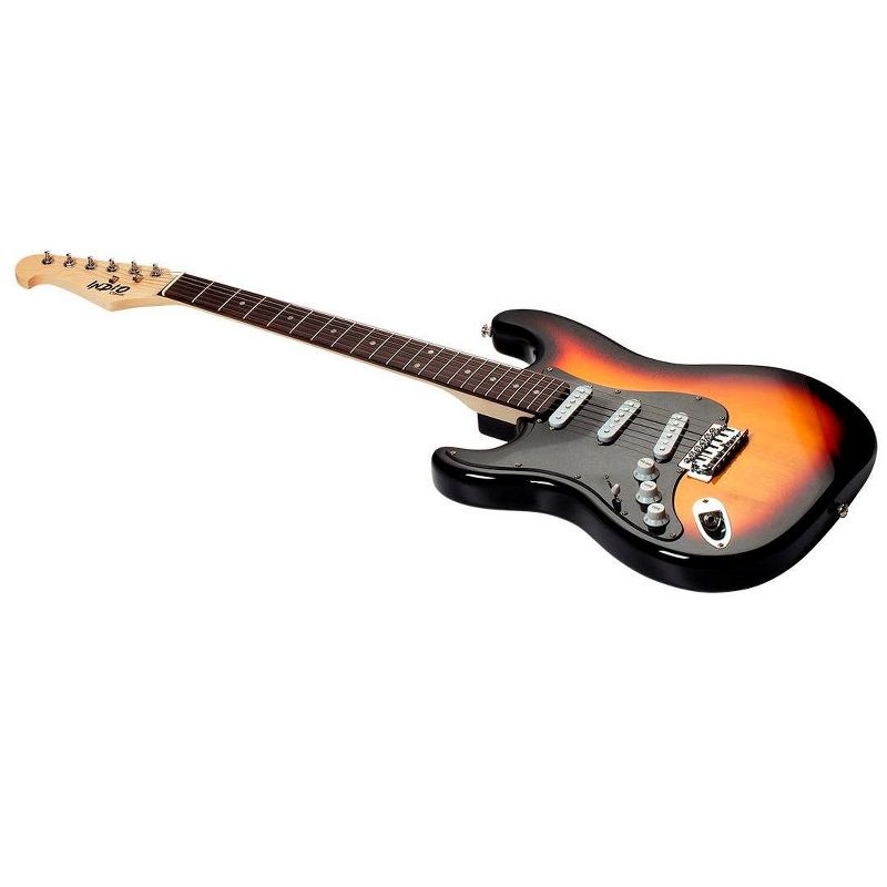 Monoprice Indio Cali Classic Lefty Electric Guitar - Sunburst, With Gig Bag