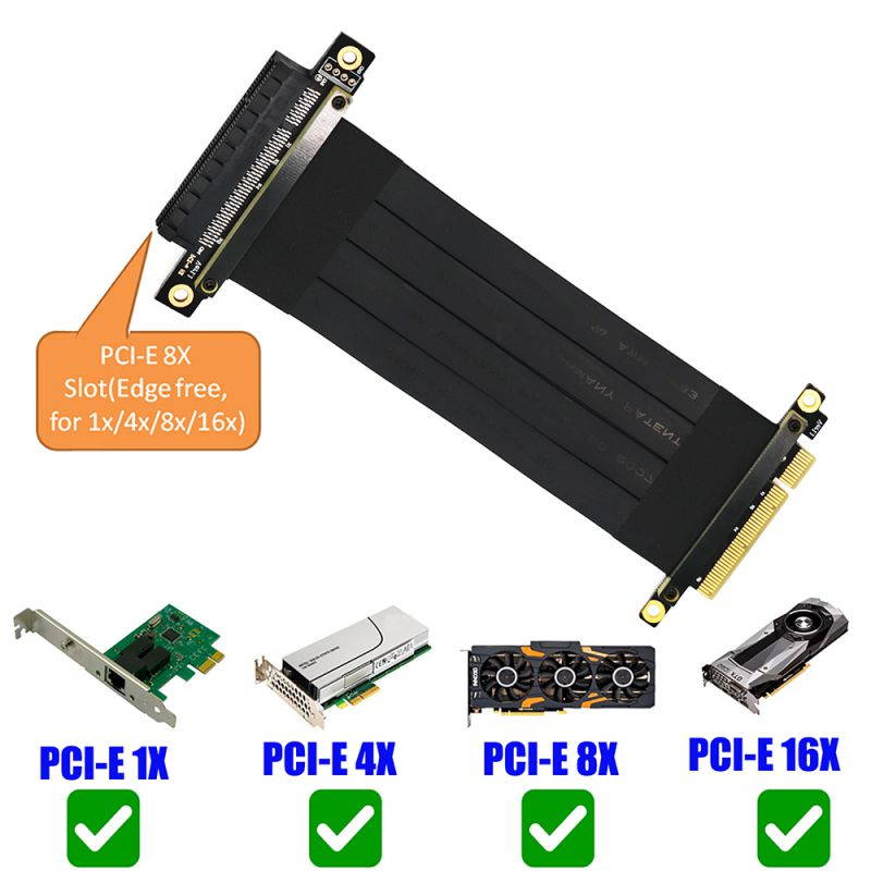 High Quality with Gold-plated connector PCI-e PCI Express 8X Extension cable