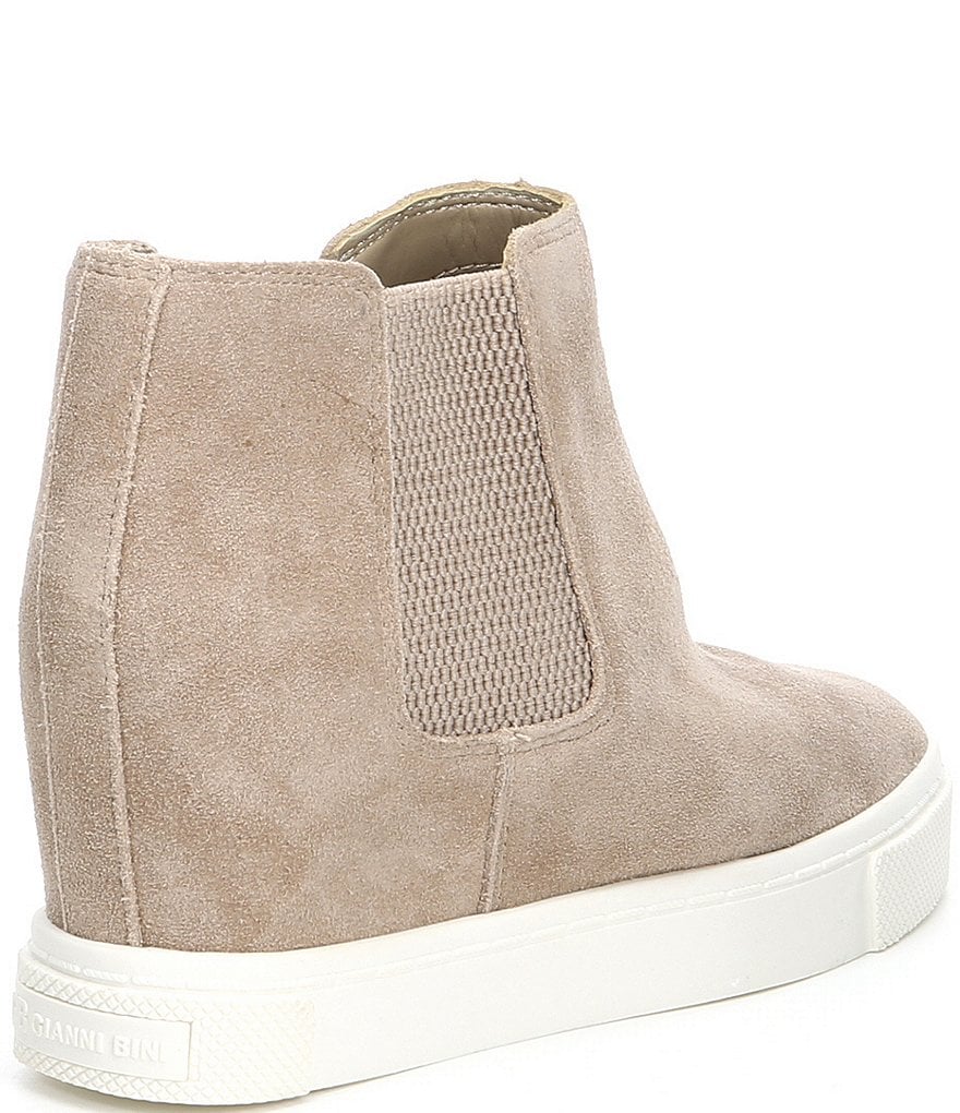 Donald Pliner Pelham Neoprene Mixed Leather Slip-On Wedge Sneakers