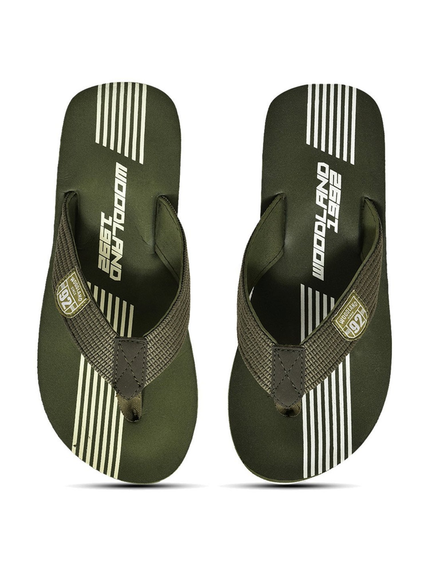 Woodland Men's Olive Flip Flops