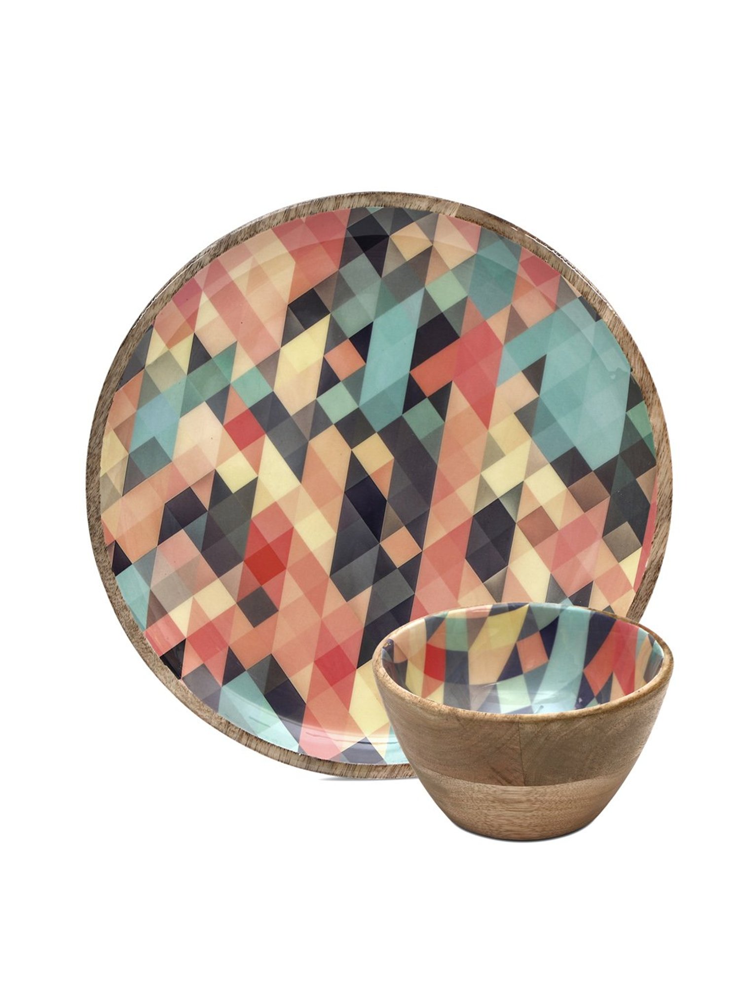 VarEesha Multicolor Wood 2 Piece Dinner Set