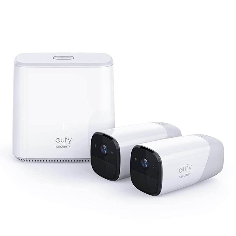 Security, Cam 1080p Wireless Home Security 2-Camera Kit,365-Day Battery, Rechargeable, Night Vision, IP67 Weatherproof