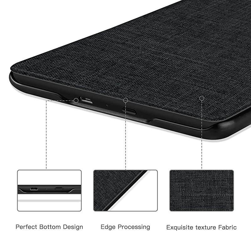 Skin Touch Feeling Case for Kindle Paperwhite 10th 2018-Durable Soft Artificial Cover with Auto Wake/Sleep-Support Back Cover adsorption(Not fit Kindle 2019 or Kindle oasis3 2019),K10 Red Wine