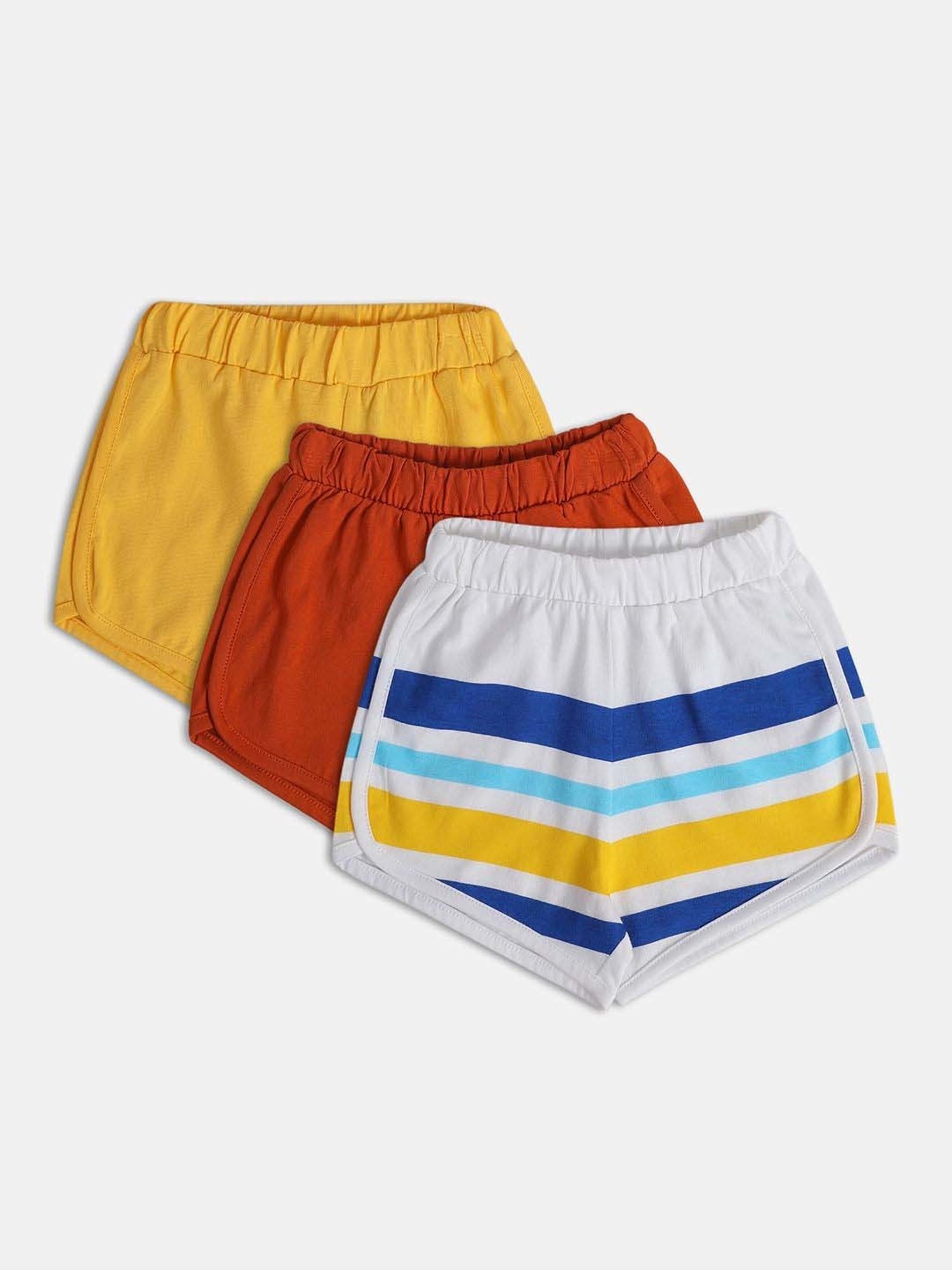 Bumzee Kids Multicolor Printed Shorts (Pack Of 3)