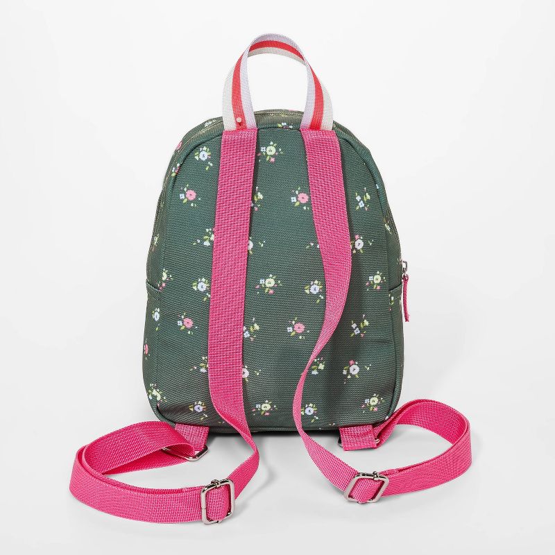 Girls' Floral Print Mini Backpack - Cat & Jack™ Green