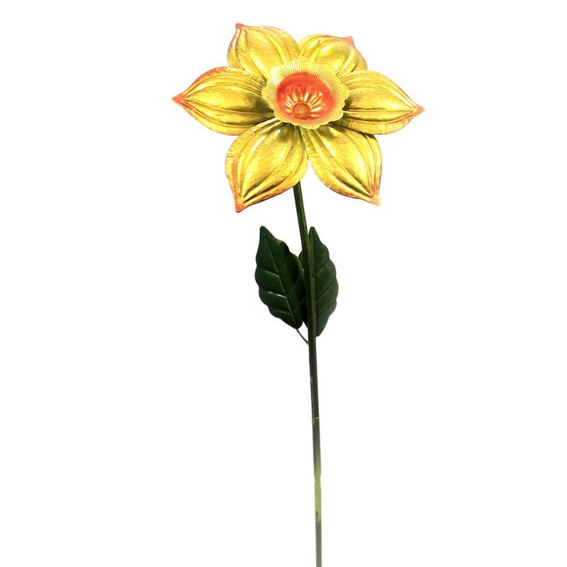 Home & Garden 28.0" Daffodil Flower Stake Spring Garden Decor Regal Art & Gift  -  Decorative Garden Stakes