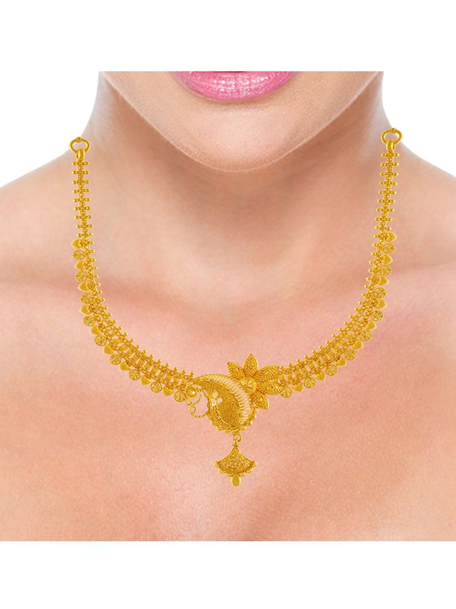 P.C. Chandra Jewellers 22 kt Gold Necklace