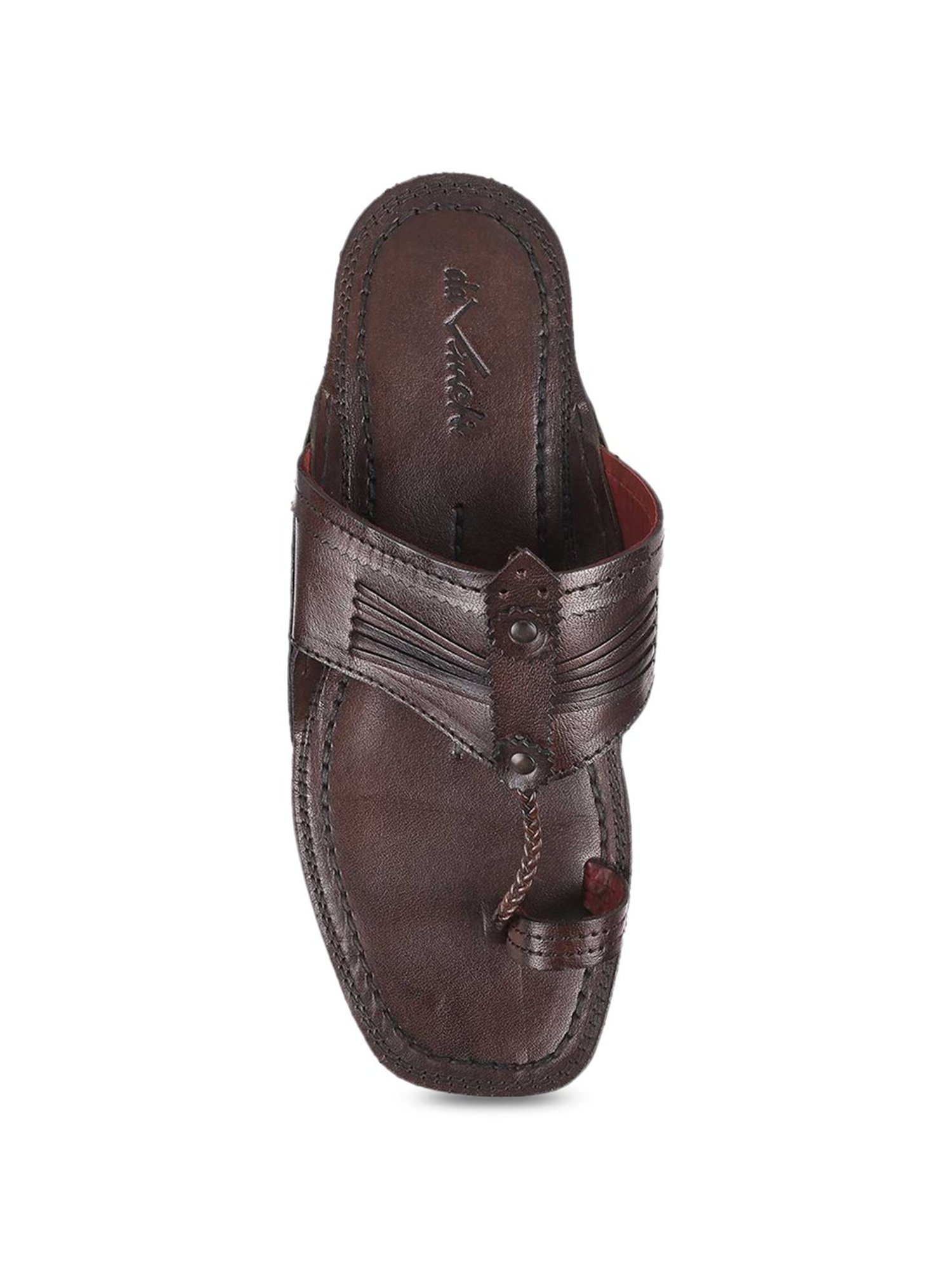 Da Vinchi by Metro Men's Wine Toe Ring Sandals