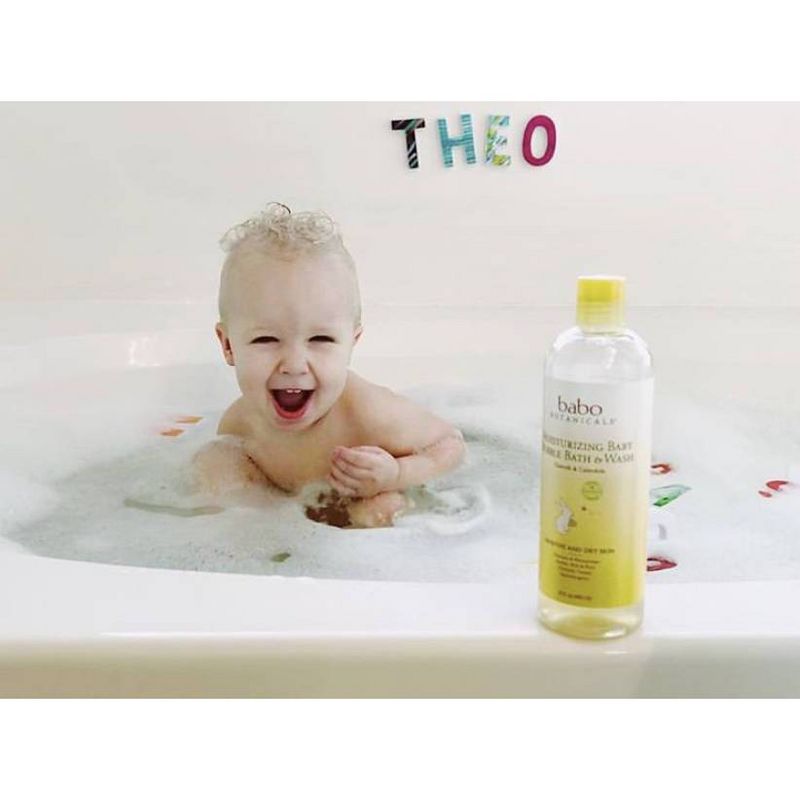 Babo Botanicals Moisturizing 2-in-1 Oatmilk & Calendula Baby Bubble Bath and Wash - 15 fl oz